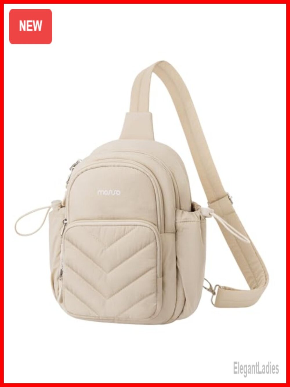 MOSISO Small Puffer Sling Bag Women Crossbody Daypack Anti-Theft Adjustable